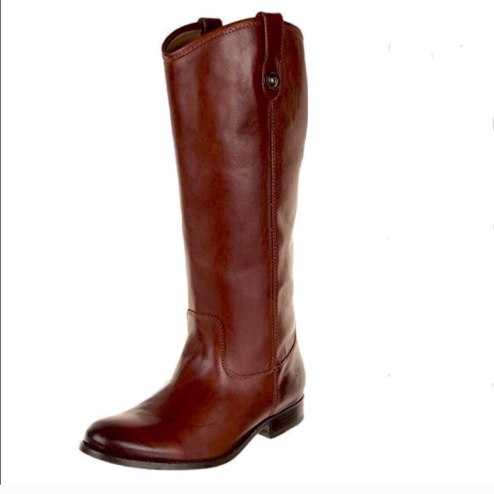 Frye Melissa Button Boot in Cognac